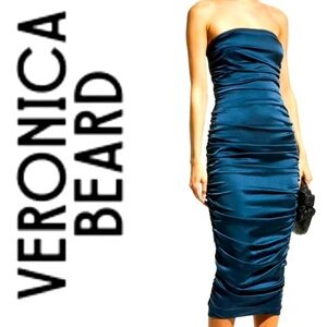 - Veronica Beard Dress Kupa ruched strapless midi dress- size 16 $648
